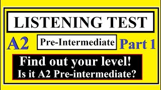 English Listening Test, Level A2