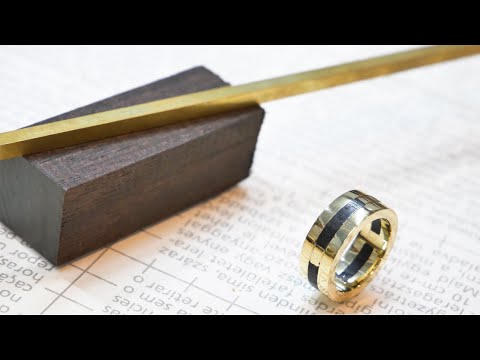 ゴールドと黒壇（木）で指輪を作る！/gold&Ebony  make a ring with!