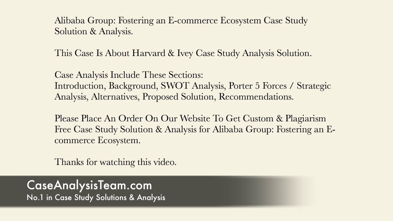 alibaba group case study solution