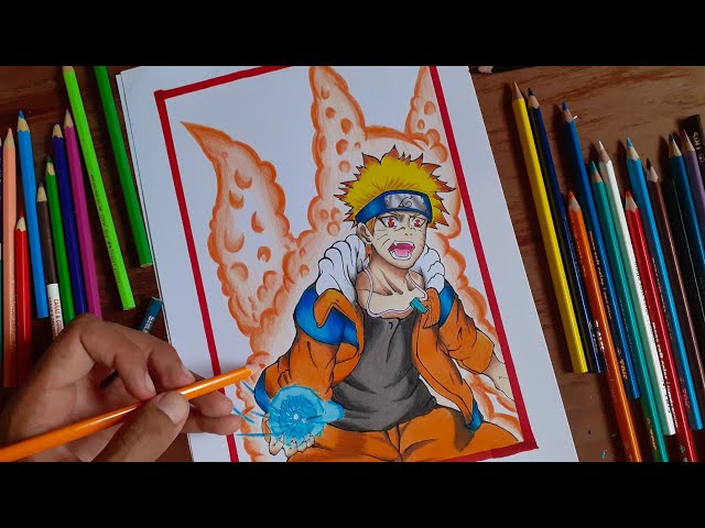 Naruto e Kurama 🦊 . Créditos: - Desenhar passo a passo