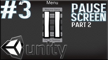 Unity Tutorials #3 - Pause Menu Pt. 2 [GUI] - Pausing The Game