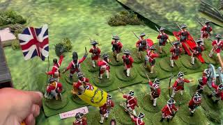 Battle of Saratoga turns 1-3 in 54mm dedicated to war gamer Ben Mateo Pecson a Great Person 