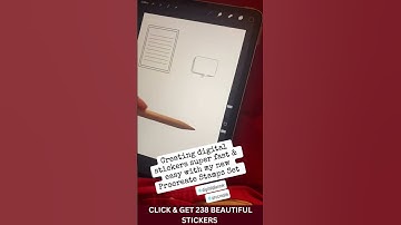 creating digital stickers super & easy with my new procreate stamps set #shorts