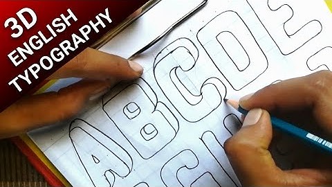 3D Alphabet Letter Writing Using Grid | Typography Tutorial [Tabrez Arts]