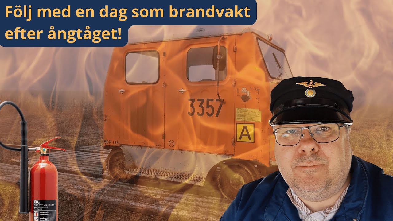 Tjänstgör som brandvakt och kör motordressin efter ångtåget  |  Skånska järnvägar