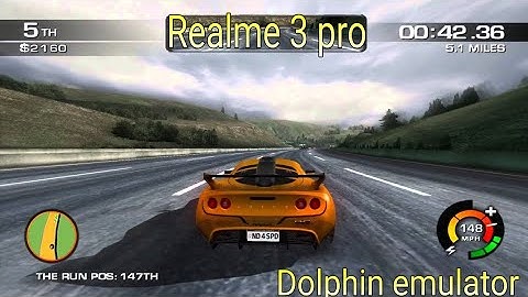 NFS: The Run(Wii), dolphin emulator, 1x-2x rendering, snapdragon 710, Realme 3 pro.