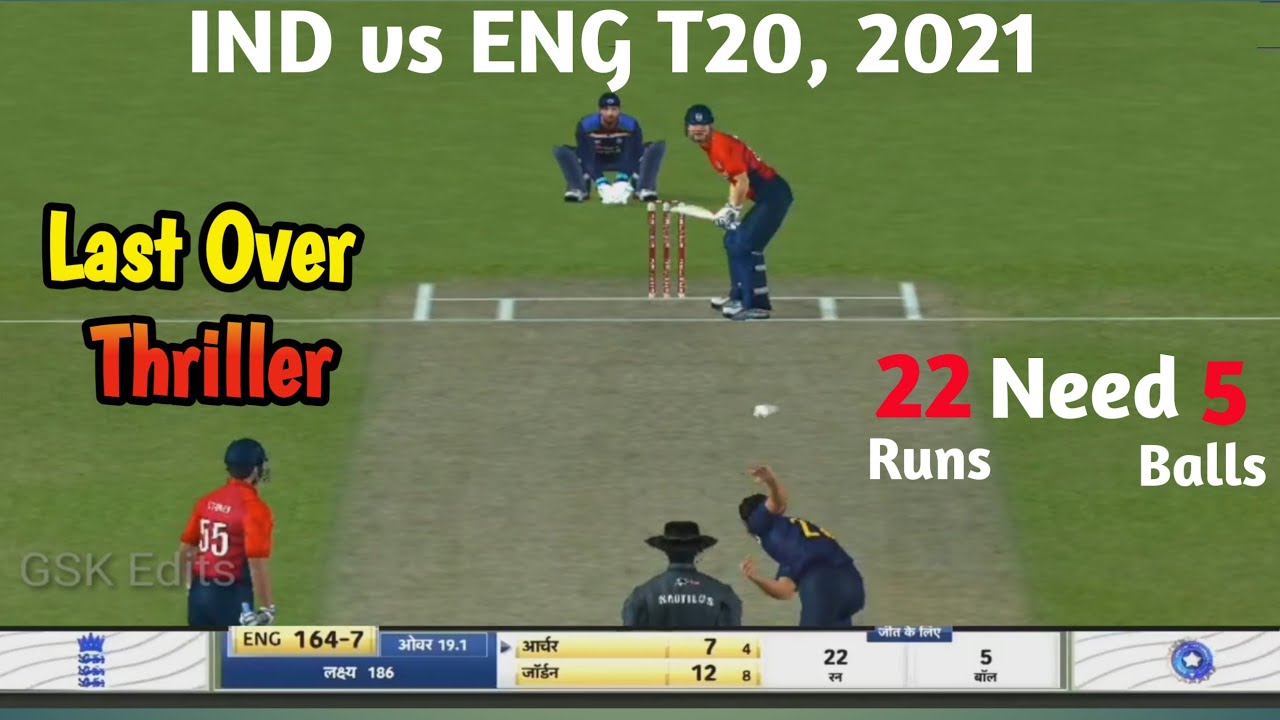 India vs England T20 Match | Last over thriller | Real Cricket 20 - YouTube