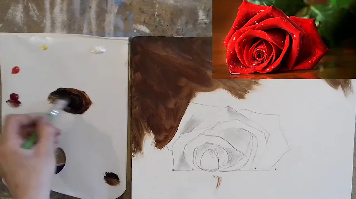 painting a Rose in oils