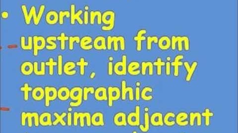 Watershed delineation