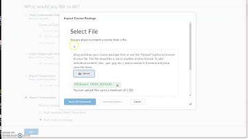 Importing a Course Package