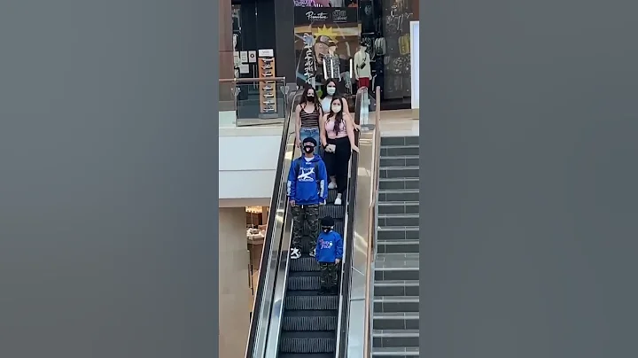 Fire dancing on an escalator #justmaiko #dance #shorts