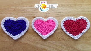 Heart Shaped Coaster or Applique - Crochet Along Pattern & Tutorial