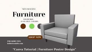 How to Create Professional Furniture Ads in Canva | Trending Poster Design Tutorial screenshot 4