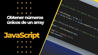 Obtener números únicos de un array | Javascript