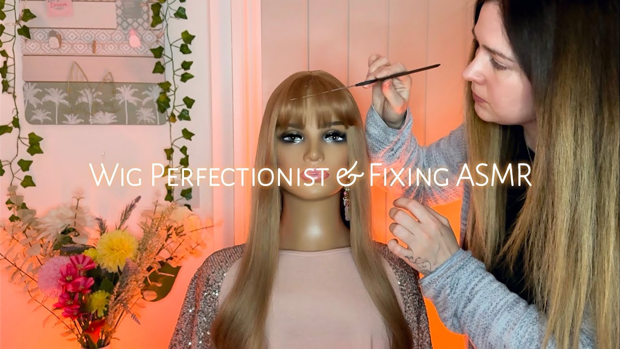 ASMR Wig Perfecting, Fixing & Finishing Touches with Hair Brushing, Combing & Hair Placing