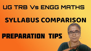 UGTRB Vs ENGG MATHS-SYLLABUS COMPARISON-UG TRB MATHS ONLINE CLASS NEW BATCH 1ST DEC 2025 #ugtrbmaths