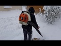 Souffleur stihl br550 vs la neige