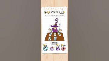 BRAIN TEST LEVEL 144 HOW TO DEFEAT THE WIZARD ?