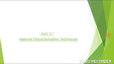 Material Characterization Techniques Microscopy