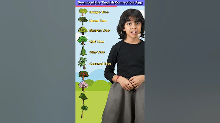 10 Amazing Trees🌴 for Kids in English, Easy English Words, Adi Keshari Connection #shorts