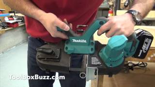 Carpenter and builder Rob Robillard from http://www.ToolBoxBuzz.com reviews the MAKITA Cordless Portable Band Saw XBP01 