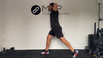 Split squat + thoracic rotation