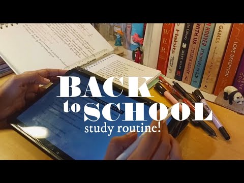 Back to school study routine🌙How I prepare for new semester// productive vlog, ASMR study vlog👩🏻🔬