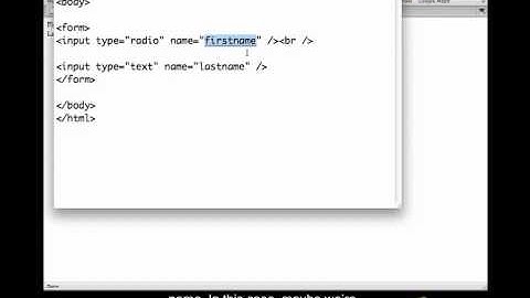 HTML Forms Closed Captioned - Radio Buttons