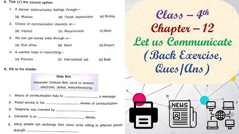 L-12 (Let us communicate) back exercise and  Q/Answer class 4th of sst Dav| We and our world 🌍|KLWP