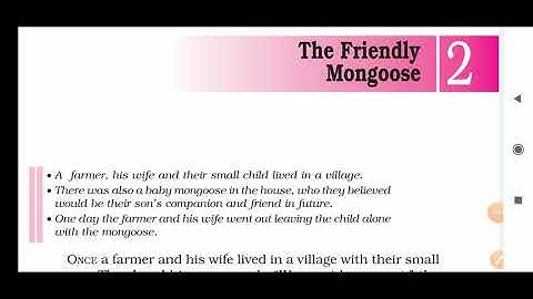 The Friendly Mongoose chapter-2 English supplementary class-6th NCERT Explained in Hindi