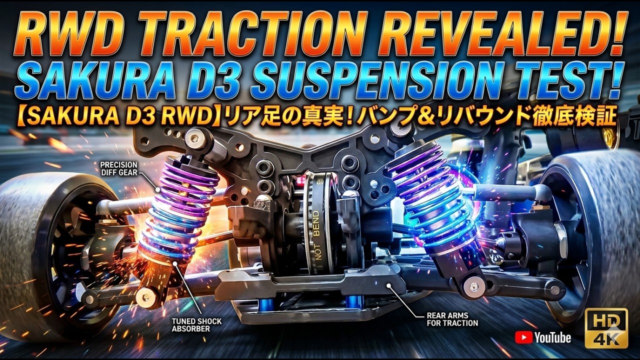 SAKURA D3 RWD Conversion: Precision Test of Rear Bump & Rebound