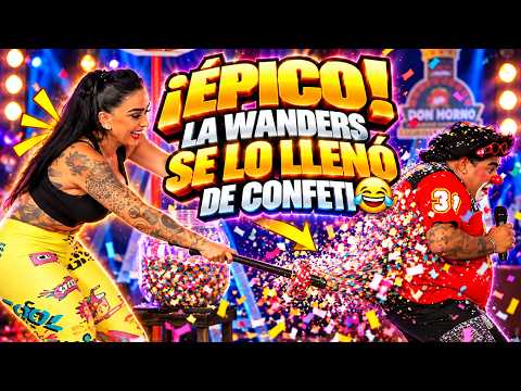 ¡ÉPICO! LA WANDERS SE LO LLENÓ DE CONFETI 😂