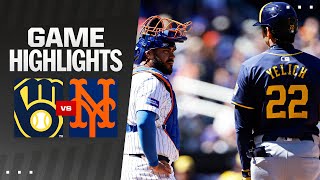 Brewers vs. Mets Game Highlights (3\/31\/24) | MLB Highlights