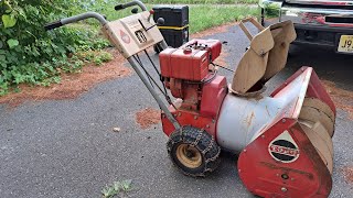 1971 Toro 7/26 Snowblower. First year production, 1 year only color combo, drive repaired  and more.