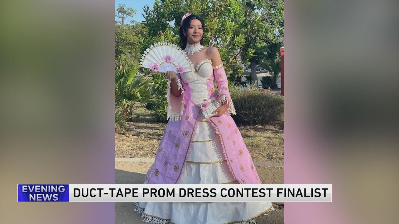 pink duct tape dress VOTE NOW: A San Antonio student's duct tape prom dress made the finals of a national competition for duct tape formal wear. You can vote for her until July 13! MORE: https://www.kens5.com/article/news/local/san-antonio-students-duct-tape -prom-dress