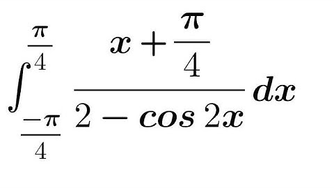 Integration of x+pi/4 /2-cos2x from -pi/4 to pi/4