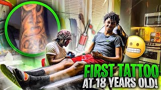 GETTING MY FIRST TATTOO AT 18 VLOG😱 🔥 | I GOT A WHOLE SLEEVE