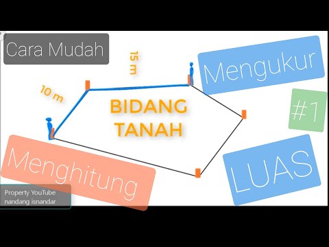 Cara Tepat Mengukur Bidang Tanah & Menghitung LUAS Bidang Tanah #1 (bidang datar)