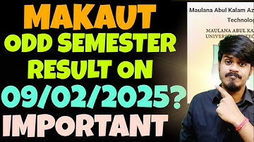 MAKAUT ODD Semester Result 2025 | Makaut Result 2025 | Makaut Odd Sem Result 2025 | MAKAUT Semester