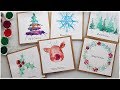 6 NEW Watercolor Christmas Card Ideas for Beginners ♡ Maremi's Small Art ♡