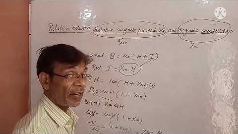 Relation between magnetic permeability and magnetic susceptibility. class-12th