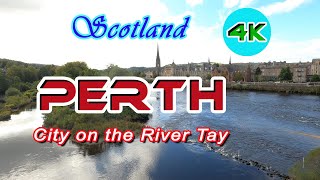 PERTH WALK, Scotland Walking Tour in 4K