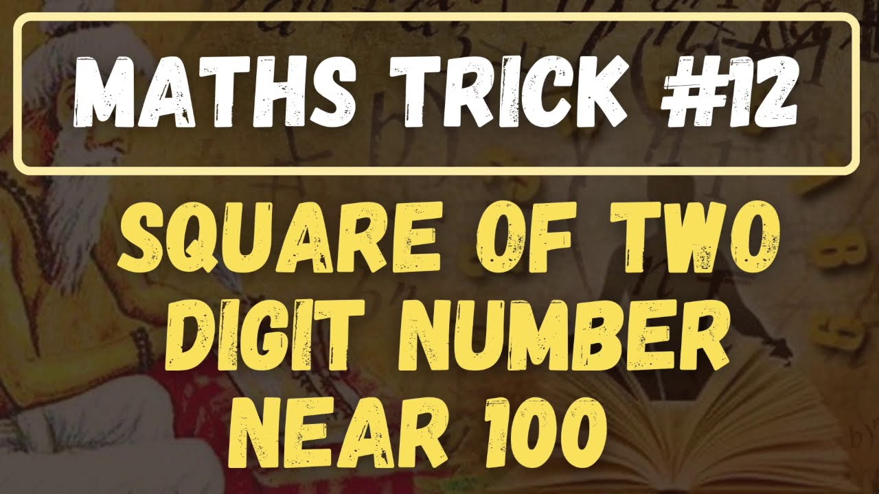 Maths Trick #12 - Square of Two Digit Number near 100 / Simple Math hacks / Fast Calculation Tricks