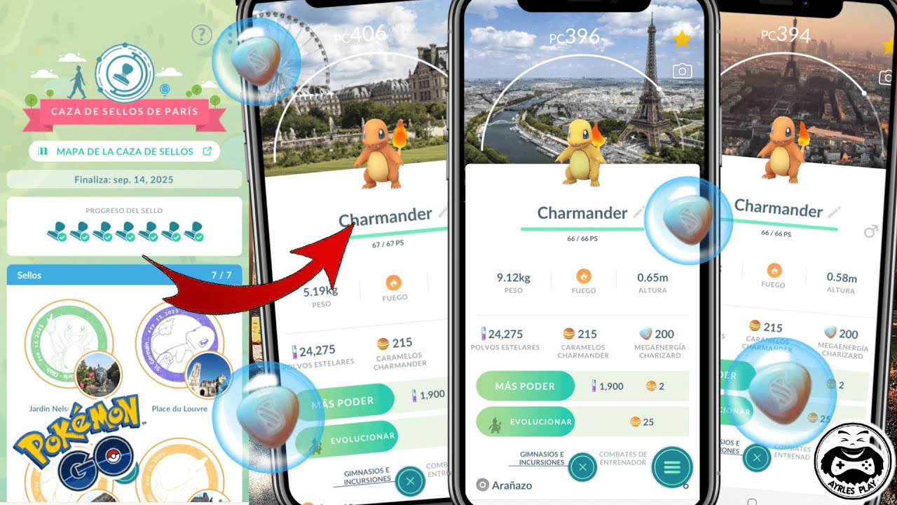 [Gratis] 3 CHARMANDER con FONDO ESPECIAL en EL RALLY de SELLOS en ...
