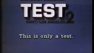 KNXT-TV 2 [CBS - Los Angeles, CA] EBS Test (1984)