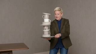 ED Ellen DeGeneres - "The Leaning Tower" - Ellen Balances Her Plates