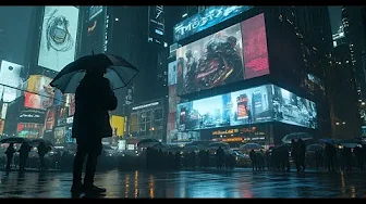 Rainy Night Walk Through Times Square | NYC in the Rain