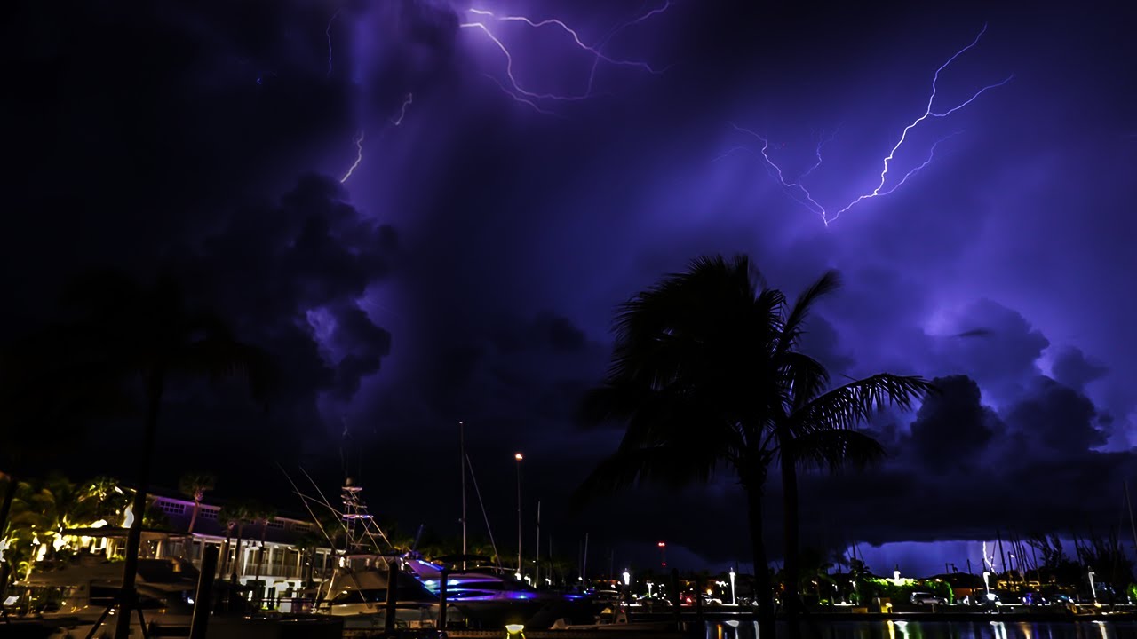Insane Lightning Storm Over Key West Florida Youtube