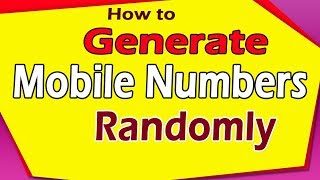 How to Generate Mobile Numbers Randomly | Mobile Number Generator screenshot 5