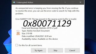 How to Fix OneDrive Error 0x80071129 on Windows 11
